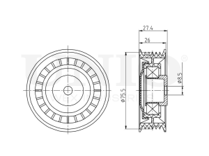 Drive belt tensioner pulley photo