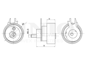 Timing belt tensioner with pulley photo