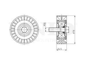 Drive belt idler pulley photo
