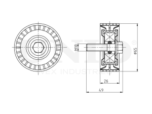 Drive belt idler pulley photo