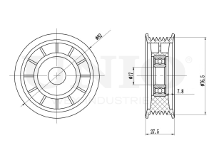 Drive belt tensioner pulley photo