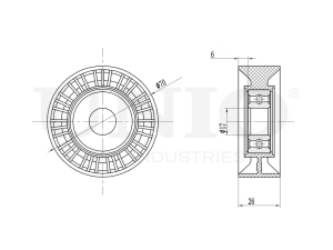 Drive belt idler pulley photo