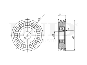 Ролик направляющий приводного ремня photo
