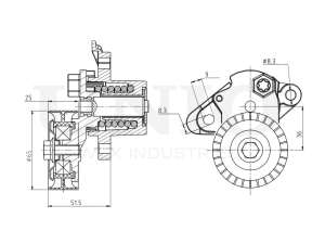 Drive belt tensioner with pulley photo