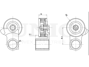 Timing belt tensioner with pulley photo
