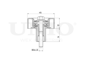 Drive belt idler pulley photo
