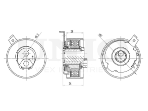 Timing belt tensioner with pulley photo