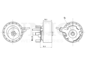 Timing belt tensioner with pulley photo