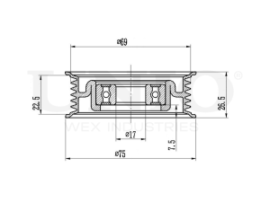 Drive belt tensioner pulley photo