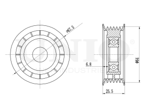 Drive belt tensioner pulley photo