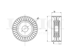 Ролик направляющий приводного ремня photo