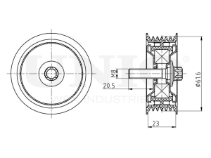 Ролик направляющий приводного ремня photo