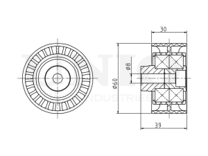Timing belt idler pulley photo