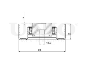 Drive belt idler pulley photo