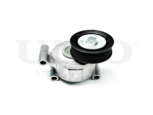Drive belt tensioner with pulley photo