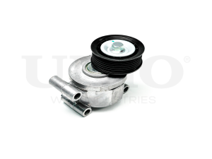 Drive belt tensioner with pulley photo