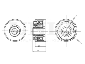 Timing belt tensioner with pulley photo