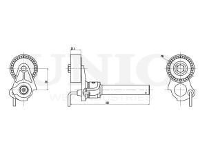 Drive belt tensioner with pulley photo
