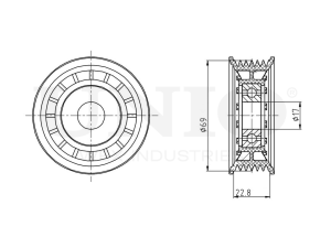 Ролик направляющий приводного ремня photo