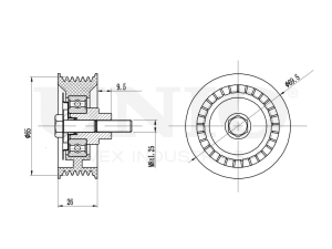 Ролик направляющий приводного ремня photo