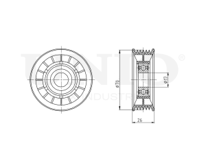 Drive belt tensioner pulley photo