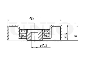 Drive belt idler pulley photo