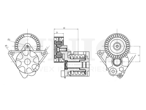 Drive belt tensioner with pulley photo