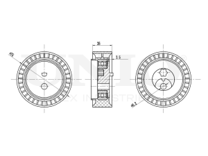 Drive belt tensioner with pulley photo