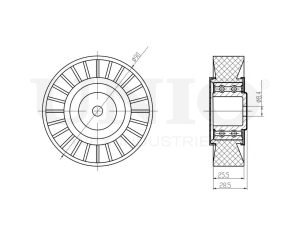 Ролик направляющий приводного ремня photo