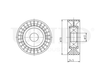 картинка Ролик обводной приводного ремня от UNIO