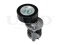 Drive belt tensioner with pulley thumb