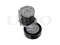 Drive belt tensioner with pulley thumb