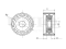 Drive belt idler pulley thumb
