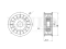 Drive belt tensioner pulley thumb