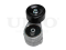 Drive belt tensioner with pulley thumb