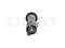 Drive belt tensioner with pulley thumb