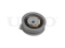 Timing belt tensioner with pulley thumb