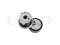 Drive belt tensioner with pulley thumb