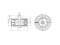 Drive belt idler pulley thumb