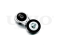 Drive belt tensioner with pulley thumb