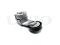 Drive belt tensioner with pulley thumb