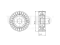 Drive belt idler pulley thumb