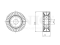 Drive belt tensioner pulley thumb
