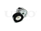 Drive belt tensioner with pulley thumb