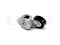 Drive belt tensioner with pulley thumb