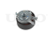 Timing belt tensioner with pulley thumb