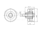 Timing belt idler pulley thumb