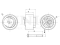 Timing belt tensioner with pulley thumb