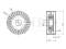 Drive belt idler pulley thumb