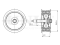 Drive belt idler pulley thumb